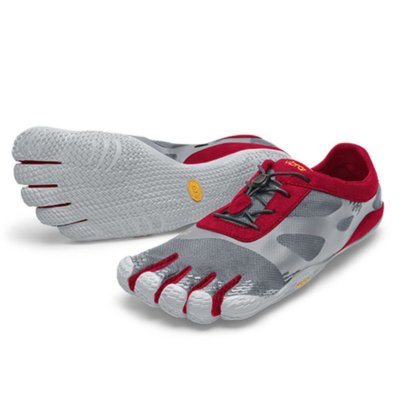 Vibram FiveFingers KSO EVO Férfi Edzőcipő - Szürke/Piros GHIU736